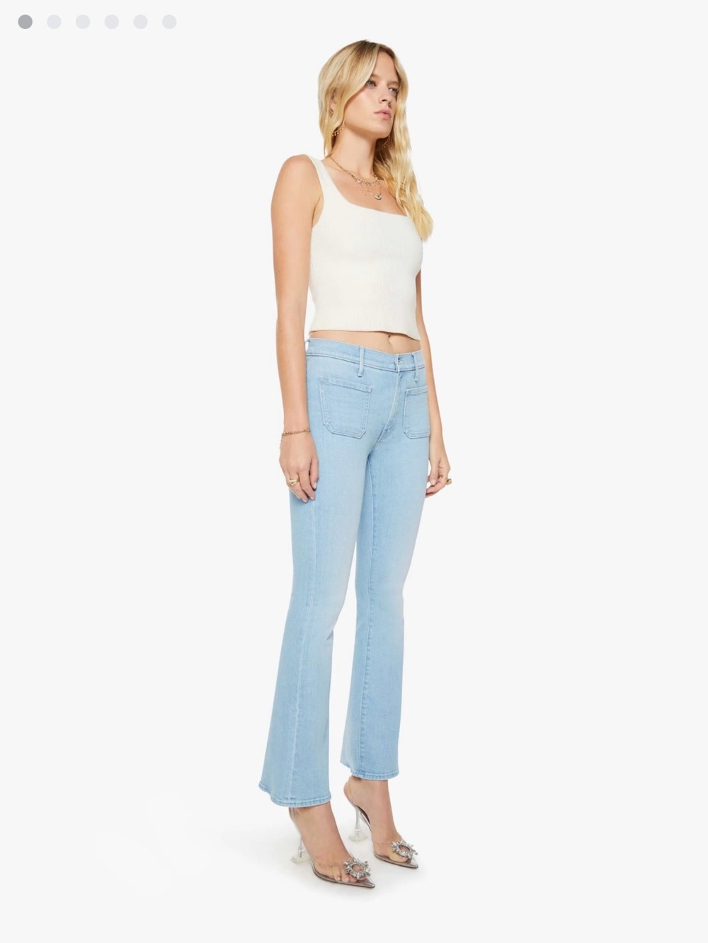 NWT MOTHER The Weekender Patch Pocket Jeans Size 29